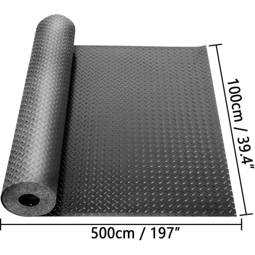 Ybaymy Garage Mat, Garage Floor Mat, Rubber Mat, Light Truck Rubber Mat, 3mm Thick, 1m Wide, 5m Long, Non-Slip Surface, Insulated, Suitable for Parkin