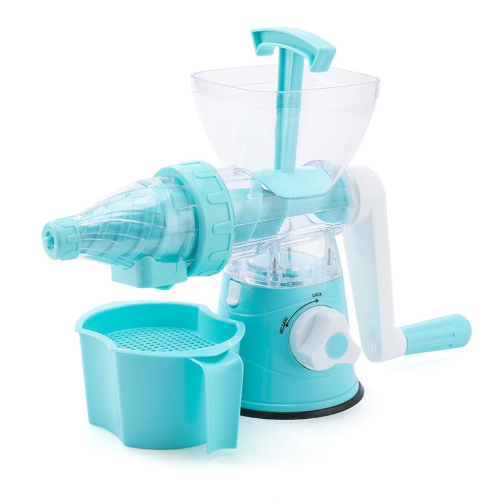 

Silicone Suction Bottom Hand-Cranked Squeezing Juicer Plastic Juice Mixer Freshly-squeezed Juice синий