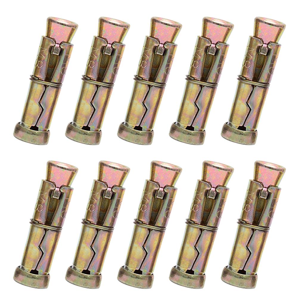 Pack of 10 Portable Sturdy Expansion Anchors Bolts Craft Supplies Accessory for Concrete Stone and Solid Brick