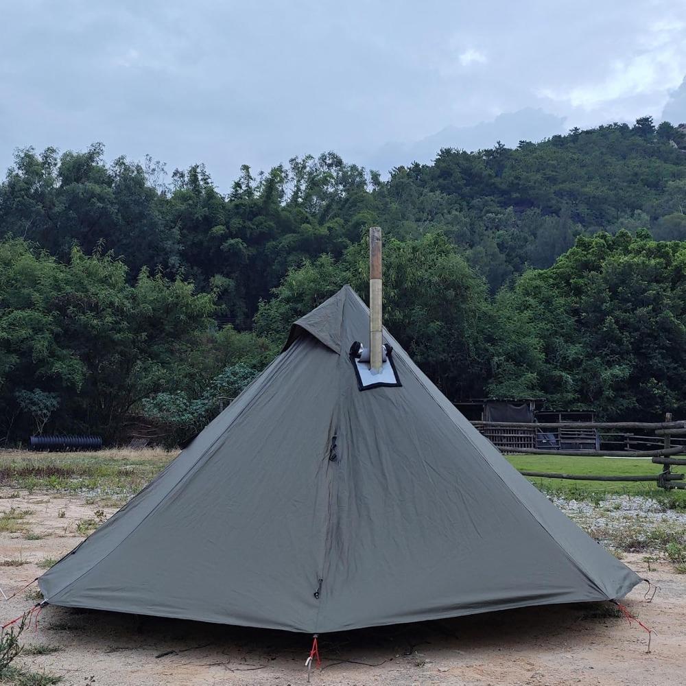 Double Layer Tent Stove Jack Fiberglass Heat-insulating Pad Chimney Connector  Hot Tenting