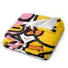 Yellow Duck Love Super Soft Blanket  Boy Girl Plush Throw Blanket Graphic Outdoor Flannel Bedspread Sofa Bed Cover