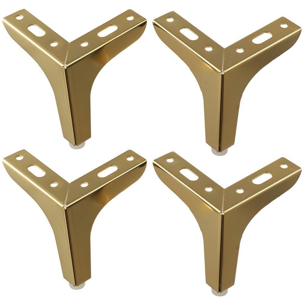 

4 шт. Стальные ножки для мебели 4 дюйма Металлические ножки Замена Треугольный стол Стул для мебели