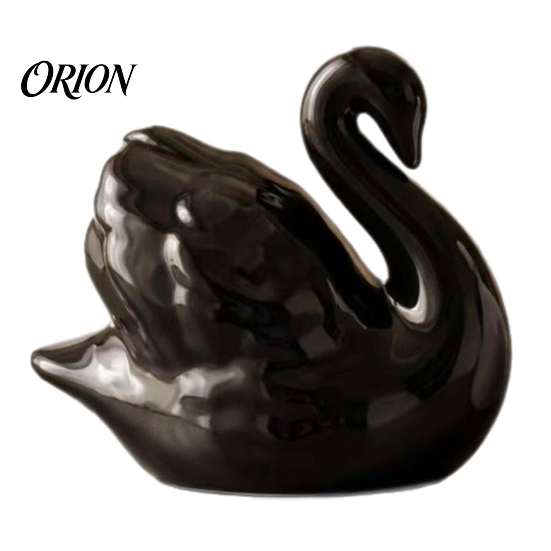 Luxury Home Accessories Ceramic Animal Figurine, Modern Minimalist Swan Fox Statue for Artistic Sculpture Wedding Cake Topper, Living Room,