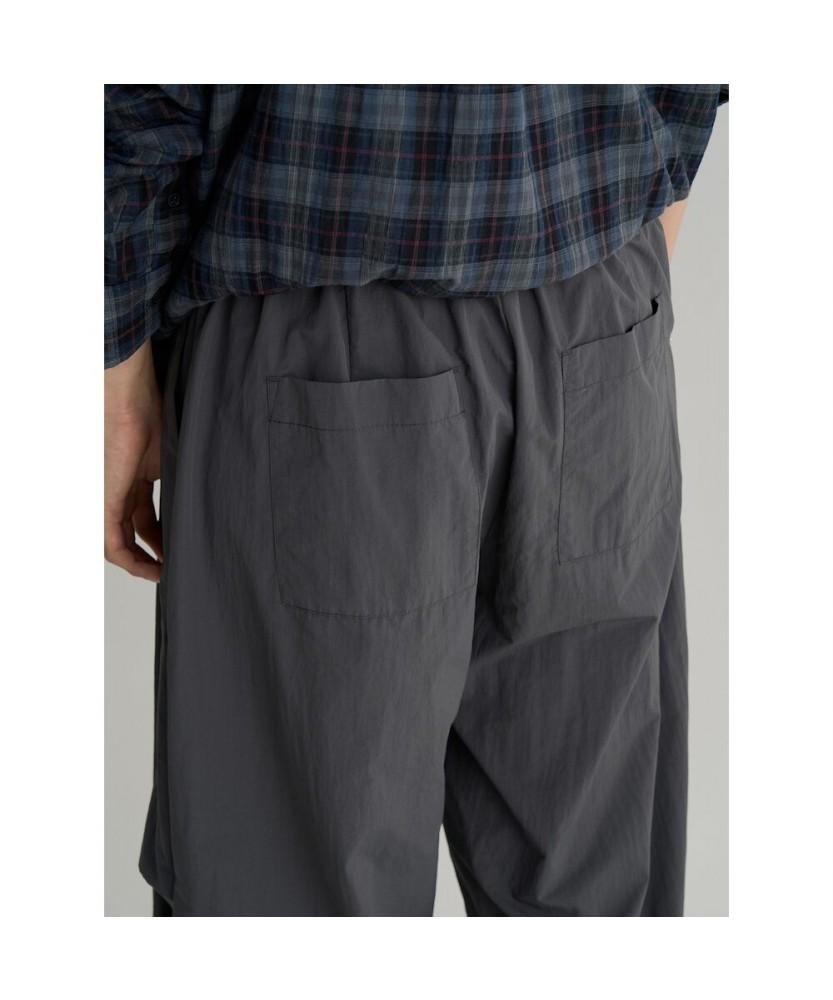 8SECONDS Nylon Wide Balloon Elastic Waist Pants Ash