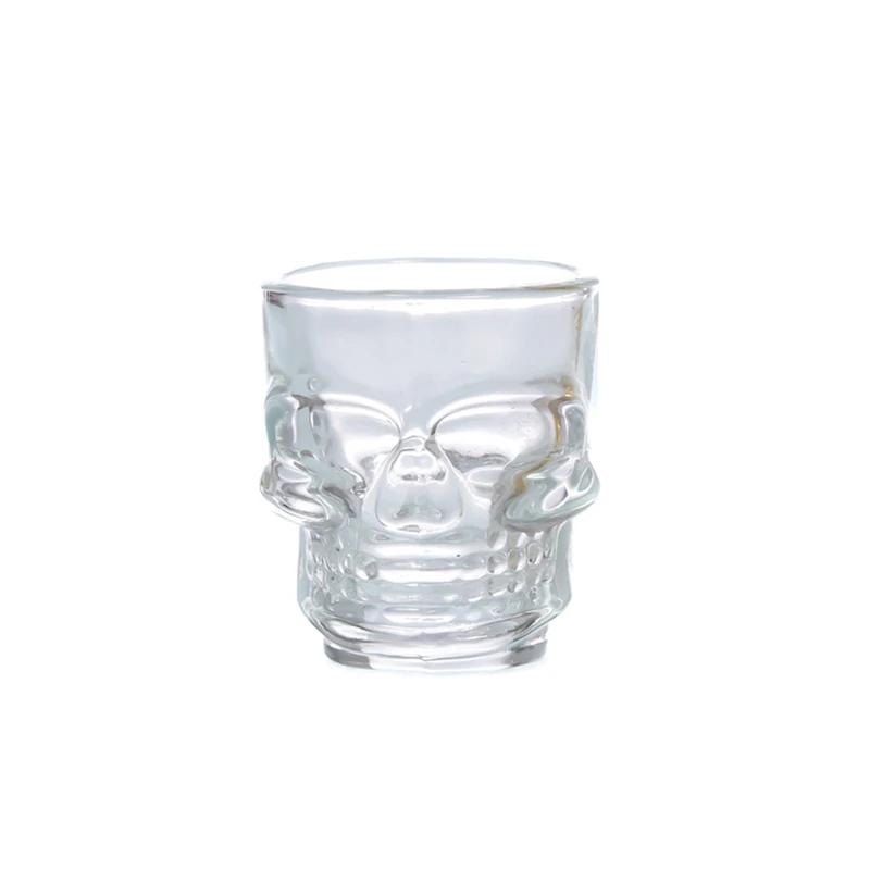 Halloween Gifts Skull Head Shot Glass Cup Creative Clear Crystal Wine Cup  Liquor Whisky Vodka Beer Steins for Party Bar