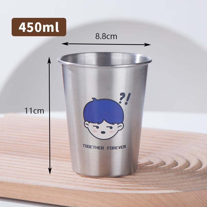 YIXI Thickened Stainless Steel Toothbrush & Mouthwash Cup