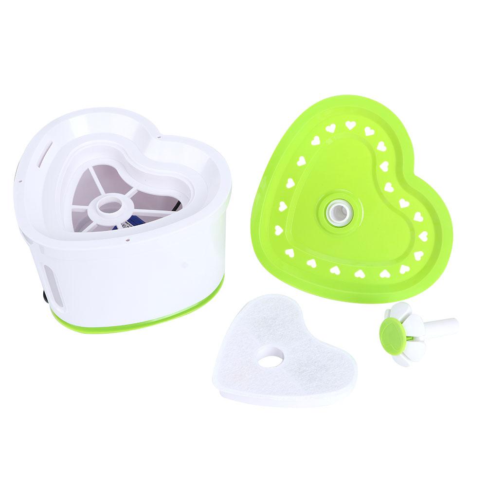 Fontanna Automatyczna do Picia dla Psa Kota w Kształcie Serca z Lampką LED, Ostrzeżenie o Braku Wody i Awarii