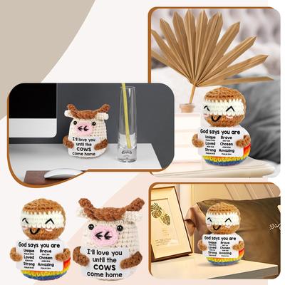 Positive Energy Expression Package Wool Knitting Emotional Inspirational Card Ornaments