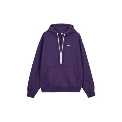 Nike Einfarbiger Pullover Lockerer Hoodie Langarm Sweatshirt Herren Tops Tiefviolett CD6393-525