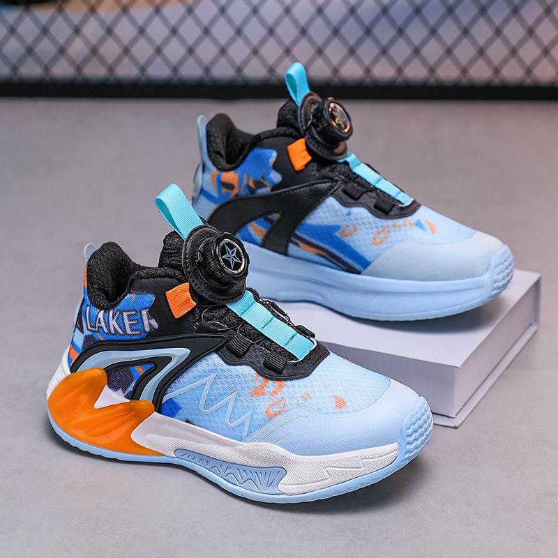 

Children s basketball shoes 2025 new mesh breathable actual combat boys summer non-slip student soft-soled sports shoes 33