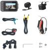OBEST Waterproof Motorcycle Dash Cam with Front and Rear 1600x1200 Front and Rear IPS LCD Remote Continuous Loop Impact and Motion Direct Connection