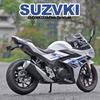 1/12 Scale Suzuki GSX-250R Motorcycle Toy Alloy Diecast Model Sound and Light Toys Rubber Tires Miniature Racing Model Present for Kid