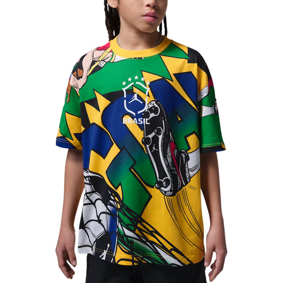 Jordan Essentials Loose Soft Crew Neck Short Sleeve T-Shirt Kids tops 95F783-Y1G S