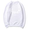 Women's Round Neck Heart Print Casual Hoodie