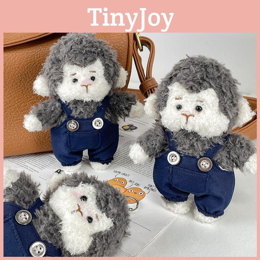 Plush Monkey Cozy Keychain With Adorable Overalls And Soft Filling Ideal For Occasion Any