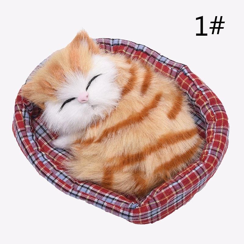 

Нові милі симулятори звучання сплячих котів, м’які м’які плюшеві дитячі іграшки для прикраси подарунків 1