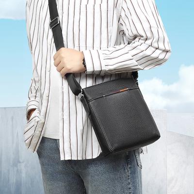 Genuine Leather Men's Shoulder Bag Genuine Leather Men's Shoulder Bag Fashion Casual Men's Business Premium Sense Bag with Men's Crossbody Bag