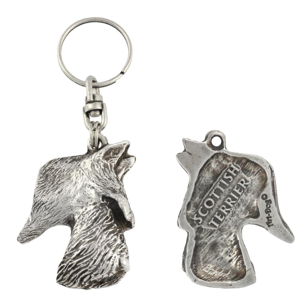 Scottish terrier, Aberdeen Terrier, Scottie, Aberdeenie - Silver-plated dog pendant, handbag decoration, backpack pendant by Art-Dog brand