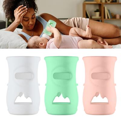 Flaschenhüllen aus Silikon, 120 ml/240 ml, Babyflaschenhalter, rutschfest, BPA-frei, Isolierhülle für Babyflaschen aus Glas, 3 Stück