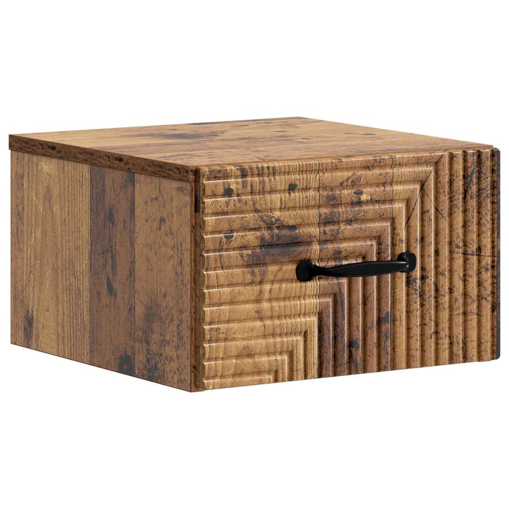 Wall Mounted Nightstand 2 pcs Reclaimed Wood Look 34.5 x 33 x 20 cm