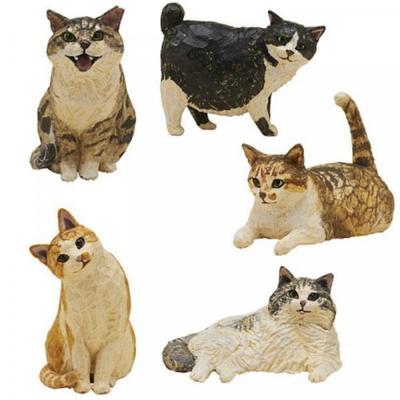 ART IN THE POCKET Tomio Hashimoto Cat Sculpture 2 X All 5 Types Set Full Comp Gacha Gacha Capsule Toy