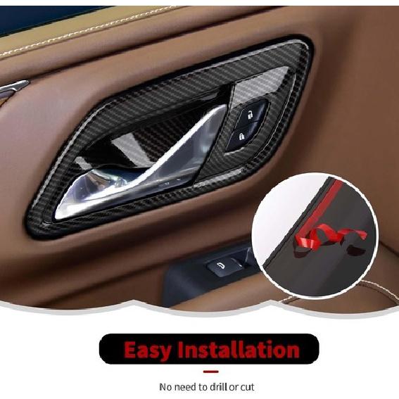 4x Carbon Fiber Door Handle Bowl Cover Trim For Chevy Suburban +/Tahoe +