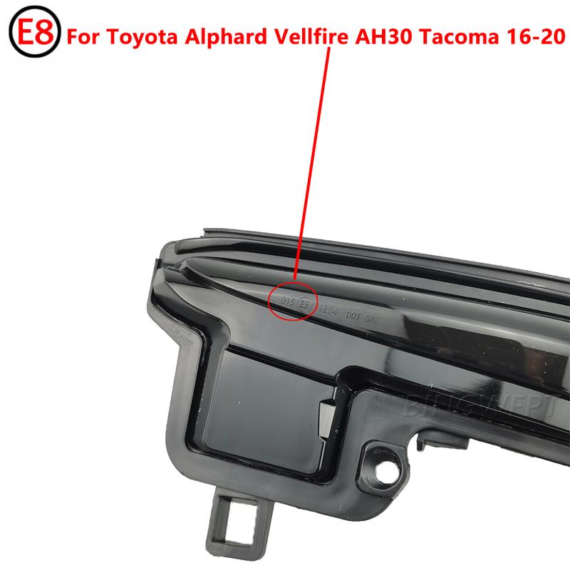 2 X For Toyota Alphard Vellfire 2016-2021 Mirror LED Dynamic Turn Signal Light Indicator For Toyota RAV4 XA50 Lexus LM 2019-2021