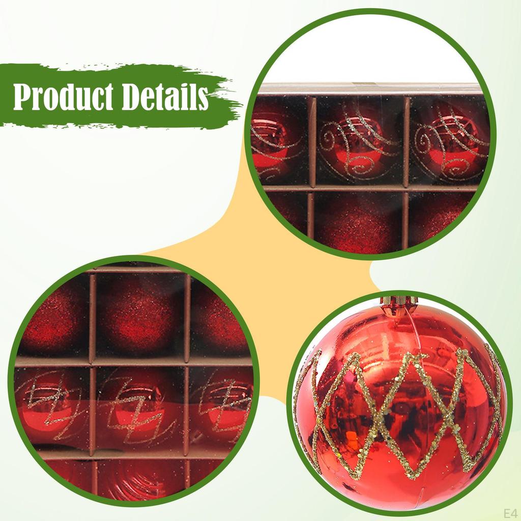 12 Christmas Decorations, Decorative Balls.