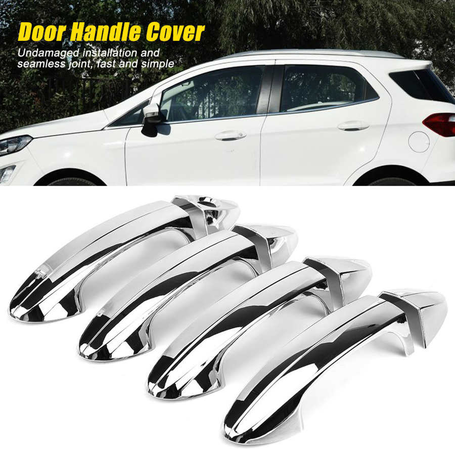 8 Stück Auto Silber Chrom Verchromung Türgriffabdeckung Zierleiste für Ford Fiesta 2009 2010 2011 2012 Auto