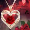 Mode Einkommen Rose Blume Anhänger Halskette Jubiläumsparty Zubehör Geburtstag Muttertag Schmuck Geschenke Mama Damen Mädchen
