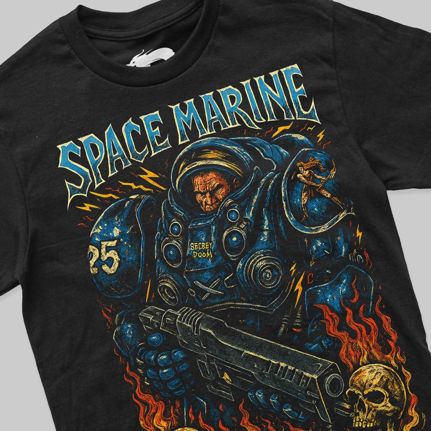 Spacemarines Print T-Shirt Mens Womens Tees Top - Starcraft Blizzard - Retro Gaming gamer 4XL