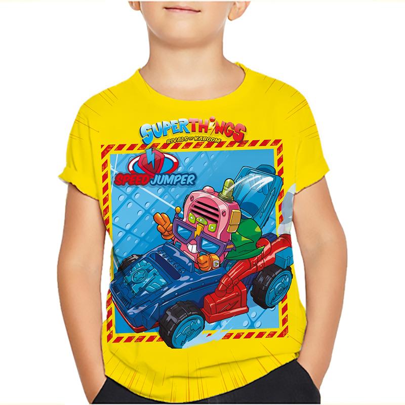 Superzings 7 Boys Clothes T-shirt New Summer Clothing Children's Wear Tops Short Sleeve Tees Kids Cartoon Tshirts