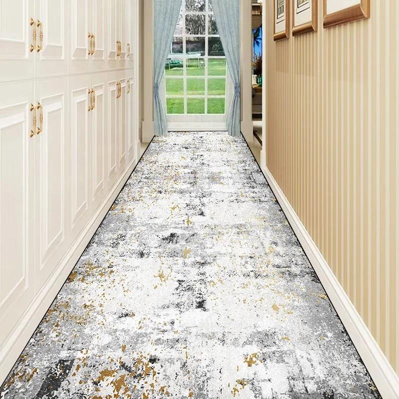 Nordic Abstract Villa Long Corridor Carpet Runner Hall Passageway Home Large Rug Stairway Comfortable Durable Washable Floor Mat