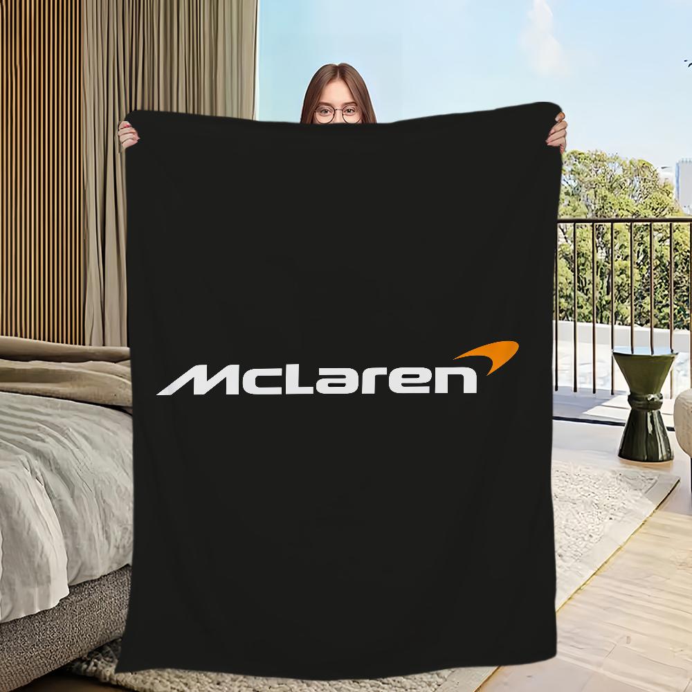 Cool Logo M-M-McLarenS-ES Blanket Flannel warm comfort soft plush blanket For Picnic Beds Sofas Homes And Bedrooms