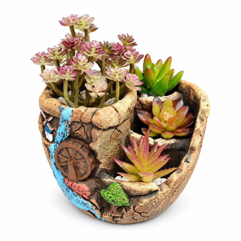 Handmade Cement Succulent Pot Creative Micro Landscape Planter