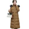 Faux Pelzmantel Hohe Qualität Warme Winter Frauen Mit Kapuze Einfarbig Mantel Unten Parkas Lange Weibliche Oberbekleidung Sammlung Jacke