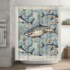 Ocean Friends Great White Shark Collection Waterproof Shower Curtain Bath Decor Blue Marine Life Theme Home Decoration 180x240cm