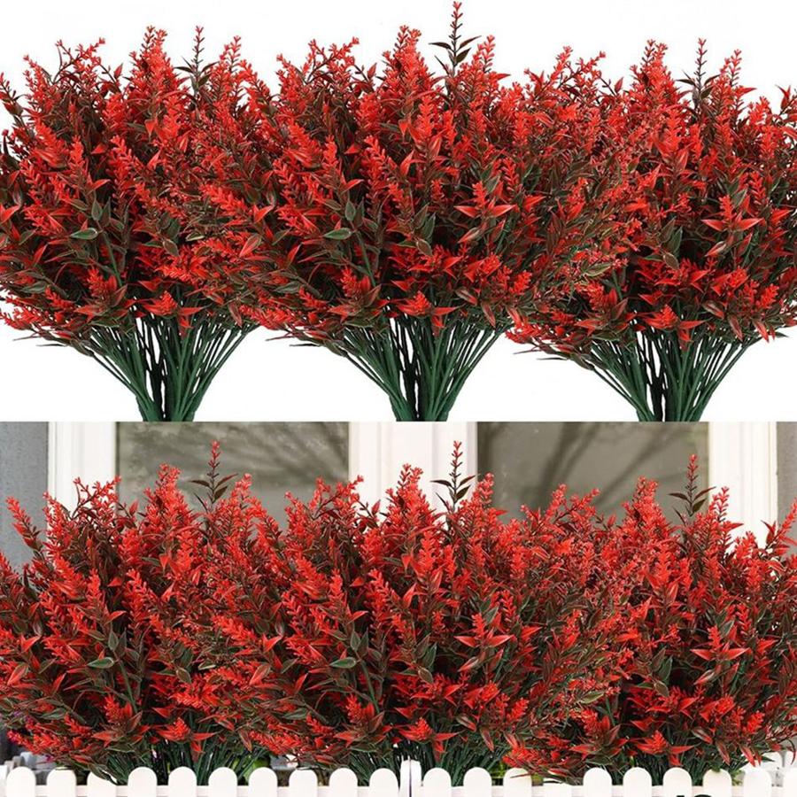5/10 Stück Künstliche Blumen Plastik Lavendel Fake Pflanzen Wiese Hochzeit Zuhause Garten Dekor DIY Fotografie Innen Bühne Ornamente