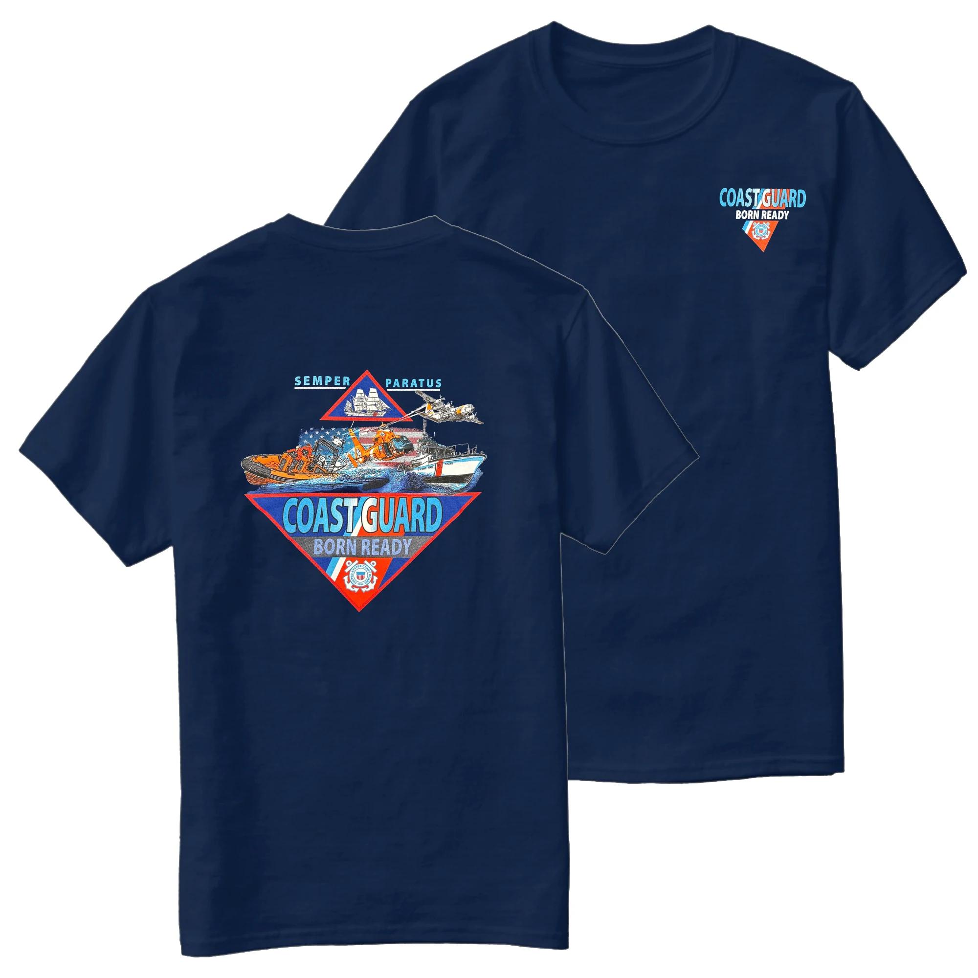 

Born Ready US Coast Guard TShirt 100 Cotton ONeck Summer Short Sleeve Casual Mens Tshirt Size S3XL 4XL