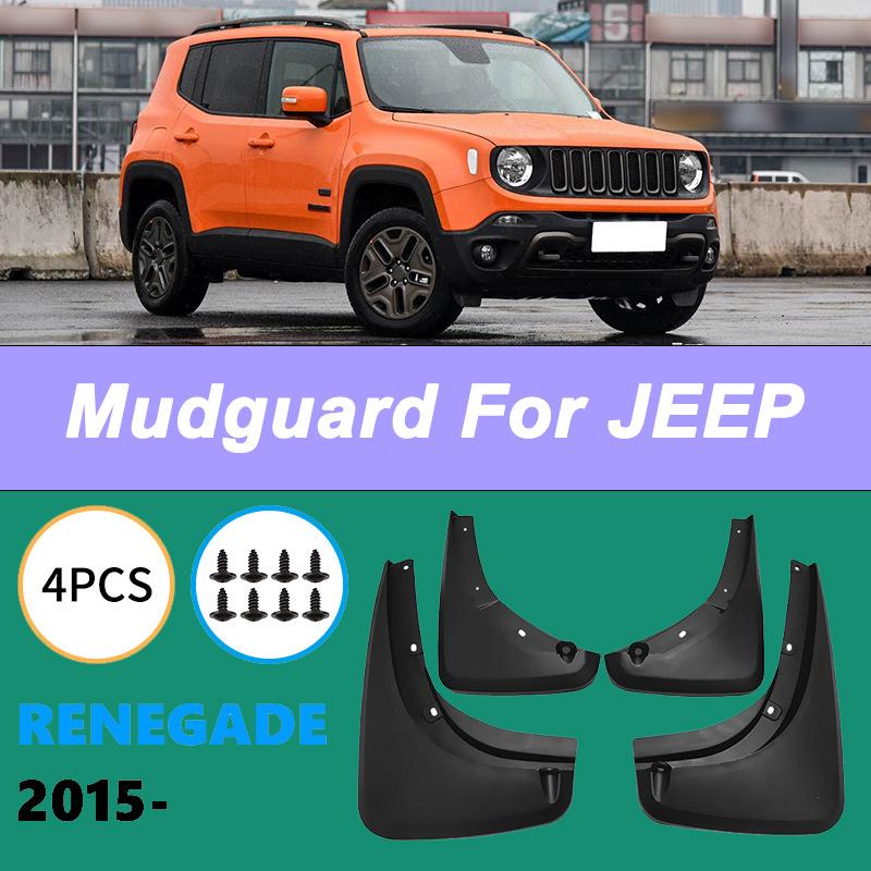 Für JEEP Renegade 2015-2025 Automobil Reifen Schmutzfänger Wasserdicht Verhindern Schlammspritzen Auto Schmutzfänger Kotflügelverkleidung 4 Stück Zubehör
