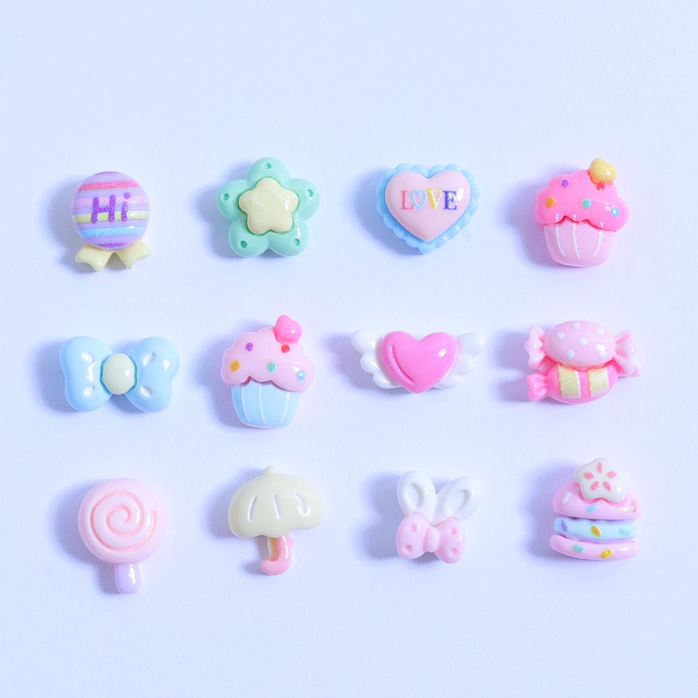 Mini Candy Cake Glossy DIY Resin Accessories: Phone Case, Water Cup, Nail Art, Earrings
