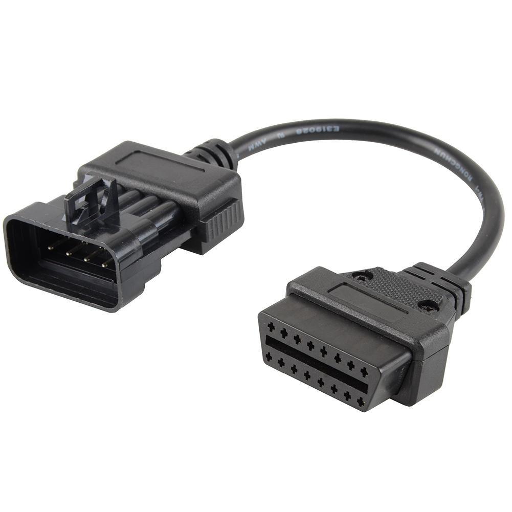 10 Pin OBD1 To 16 Pin OBD2 Diagnostic Connector Adapter Cable For Opel Vauxhall