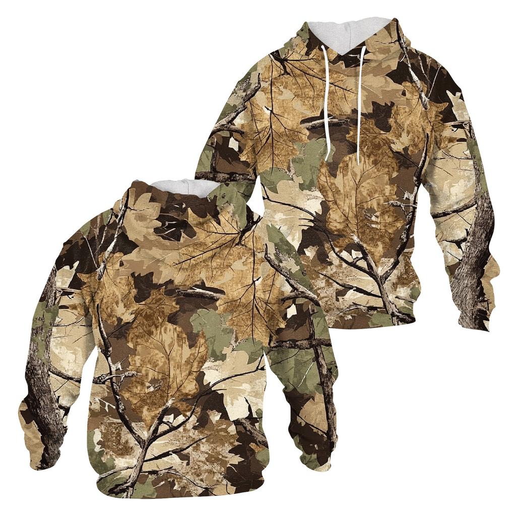 Men's Casual Fashion Long Sleeve Hooded With Pocket Flag Small Print Sweatshirt