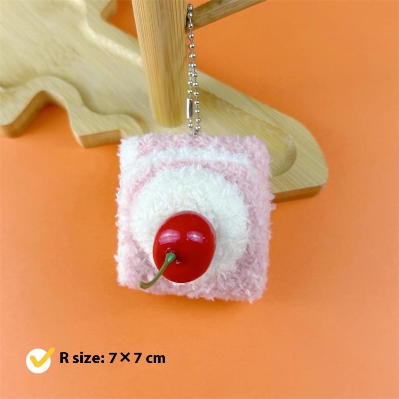 Chaveiro Hambúrguer Bolo Sanduíche de Pelúcia Desenho Animado Comida Simulada Argola de Chave Pingente de Bolsa Mochila Criativa Decoração Suspensa Presentes