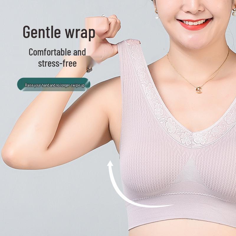 Mom's Wire-Free Vest Bra: Stylish, Comfortable Sports Bra for Middle-aged & Elderly Women - Cooling, Thin Design for Summer
