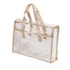 PVC Self Stick File Bag Large Capacity Waterproof Expandable Document Folder Transparent Handheld Portable Storage Organizer For Office School Home