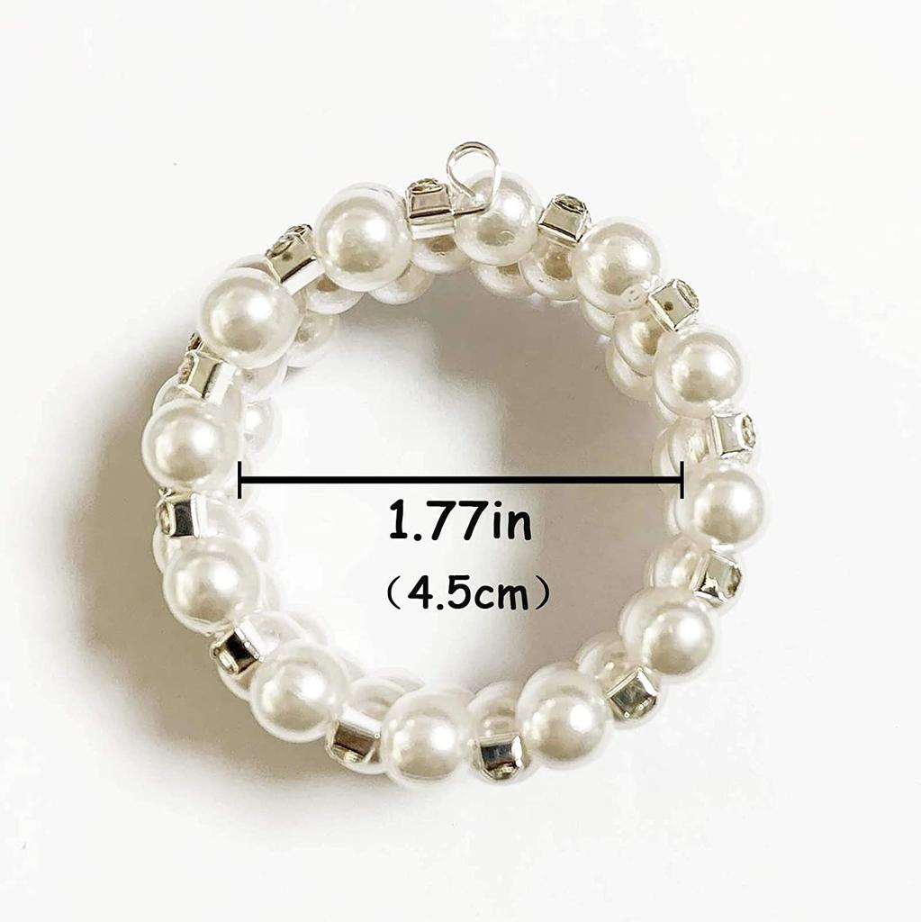 6PCS Pearl Napkin Buckles,Delicate Handmade Wide Round Napkin Holder Rings,for Dinner Parties Wedding Dining Table Setting Decor