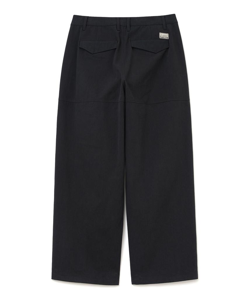 MILLO ARCHIVE Slant Cut Curved Pants [Black]