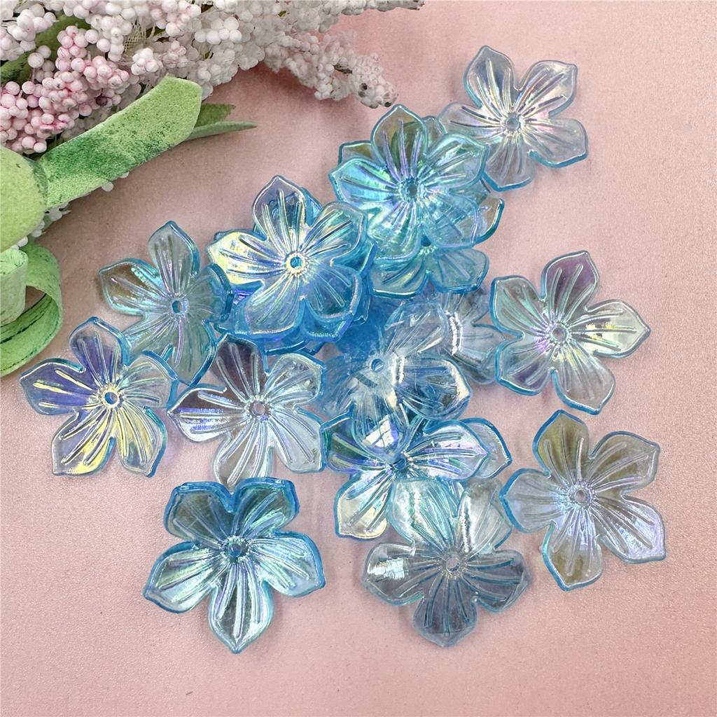 20PCS For Jewelry Making Handmade DIY Bracelet Necklace 22.8mm Sun Flower Shape Acrylic Beads Loose Spacer Beads