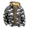 Herenjas met camouflageprint, casual lente- en herfsttrend, capuchonjas met rits